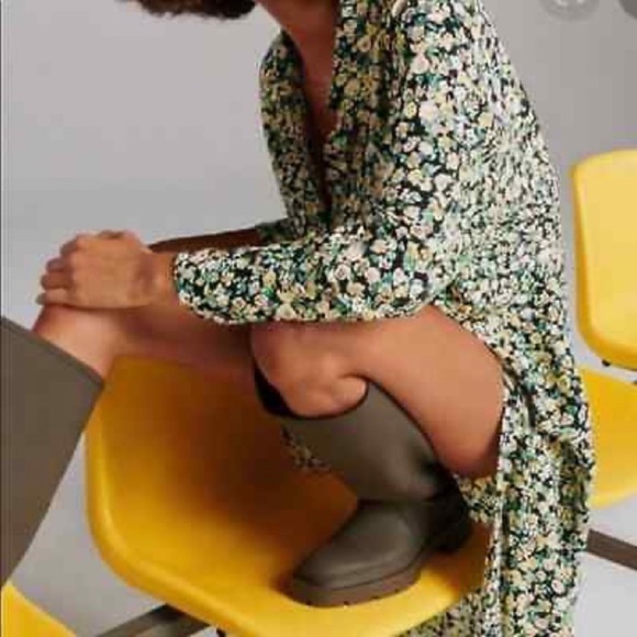 ZARA Floral Button Up Collar Maxi Dress - Picture 4 of 10